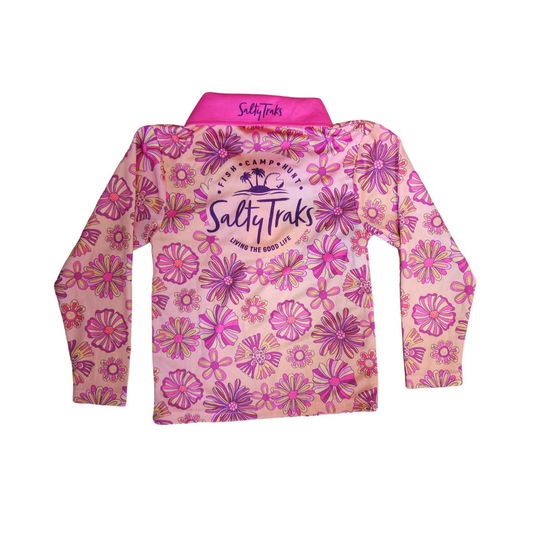 SUN FLOWER GIRLS KIDS FISHING OUTDOOR SHIRT