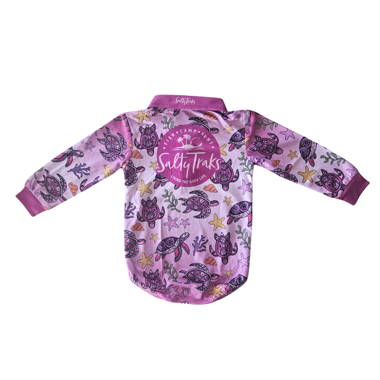 Turtles Beach Baby Girls Fishing Outdoor Romper