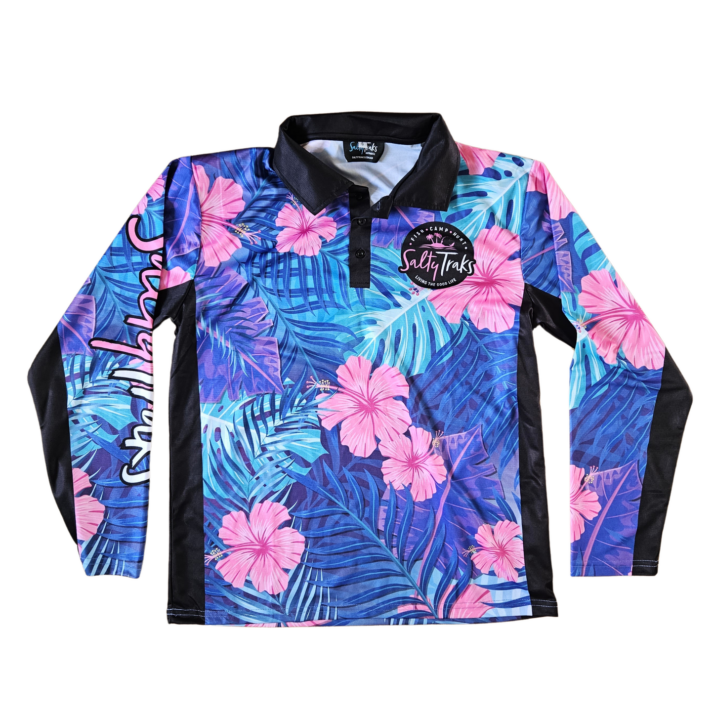 TROPICAL GIRLS KIDS FISHING SHIRT